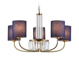 Подвесная люстра с абажурами и хрусталем Ambrella LH 40W E14 LH71271