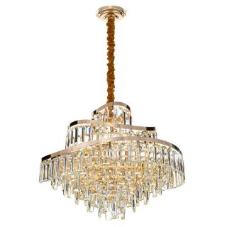Люстра хрустальная подвесная Citilux NAIAD Золото Е14 480W CL315162