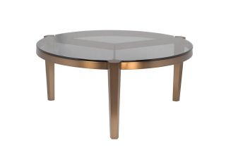 Стол журнальный круглый со стеклом Garda Decor BD-3145112