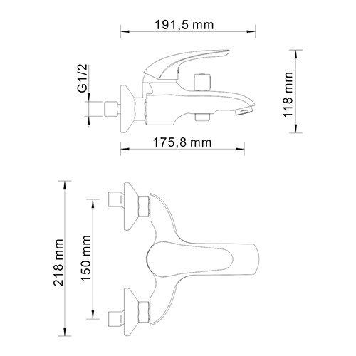 Смеситель для ванны WasserKRAFT Rossel 2801 фото 3