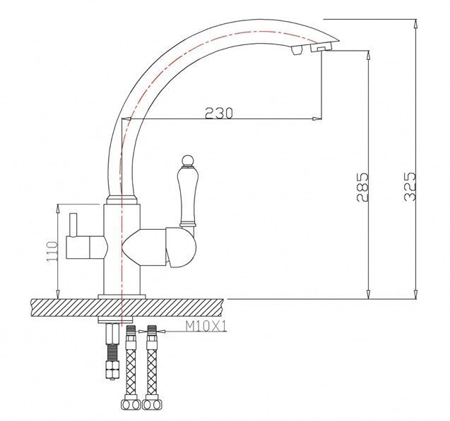 Смеситель для кухни Zorg ZR 314 YF-33 NIСKEL