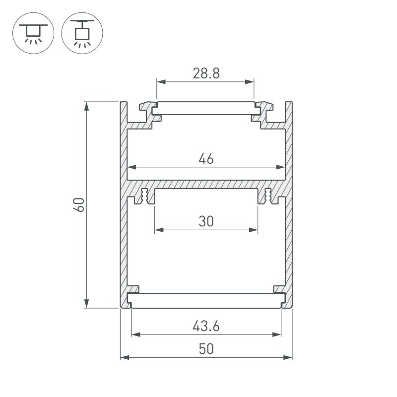 Профиль SL-ARC-5060-D1000-A90 BLACK (дуга 1 из 4) (Arlight, Алюминий) фото 5