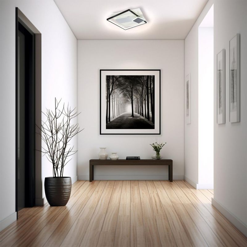 Потолочный светильник Escada 10226/3 SQUARE LED*75W Black/White