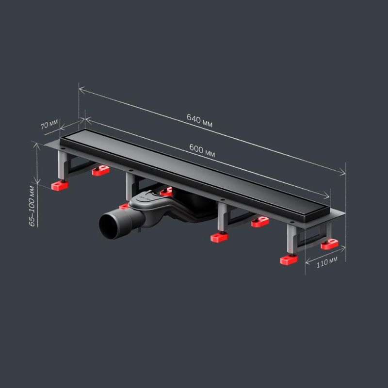 Душевой лоток AM.PM MasterFlow W01SC-U11-060-04BM черный