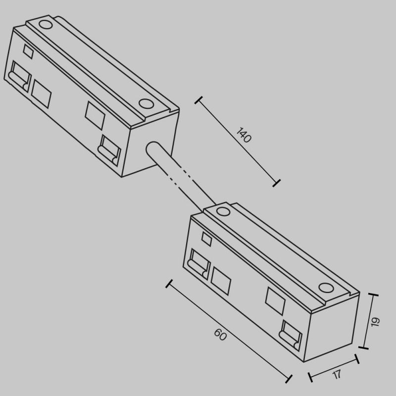 Коннектор питания угловой гибкий Maytoni Accessories for tracks Exility TRA034CPC-42B-15-1