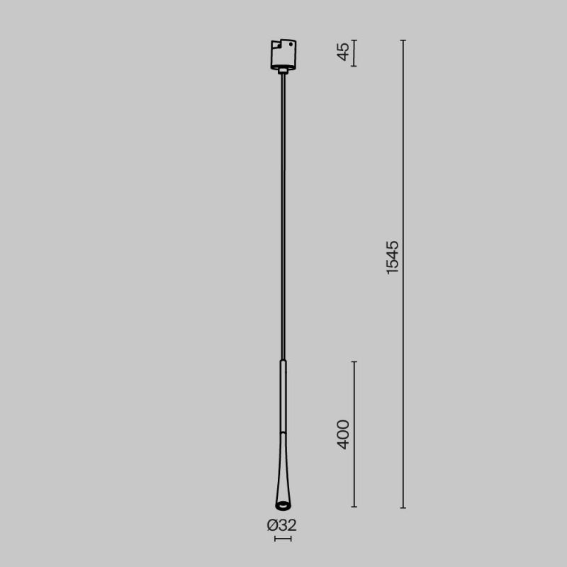 Трековый подвесной светильник Maytoni Waist TR167-1-7W3K-M-B