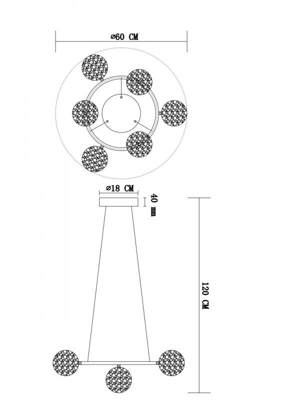 Люстра Globo TOBIAS 56007-6H