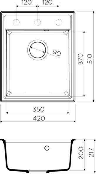 Кухонная мойка Omoikiri Daisen 42-BE 4993600 ваниль