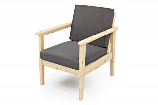 Кресло Лориан сосна велюр серый BD-2283551