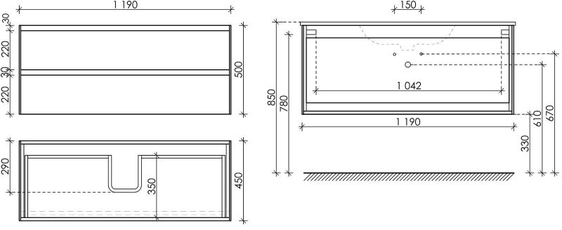 Тумба для раковины Sancos Cento CN120-1W 120 см, белая