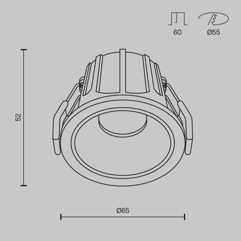 Встраиваемый светильник Maytoni Downlight Alfa LED DL043-01-10W4K-RD-WB