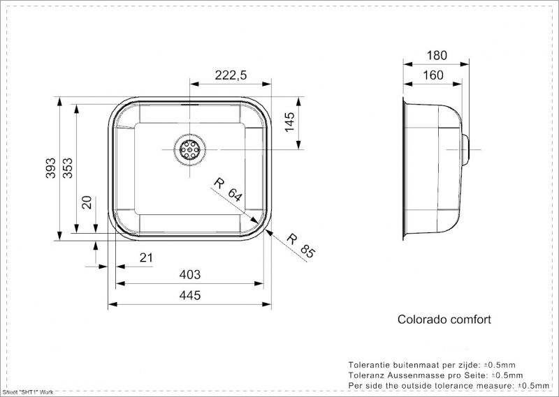 Кухонная мойка Reginox Colorado L Comfort lux 43593