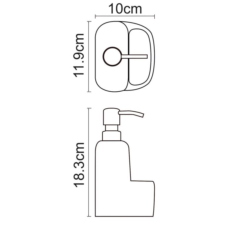 Дозатор с емкостью для губки WasserKRAFT  K-8499BLACK фото 3