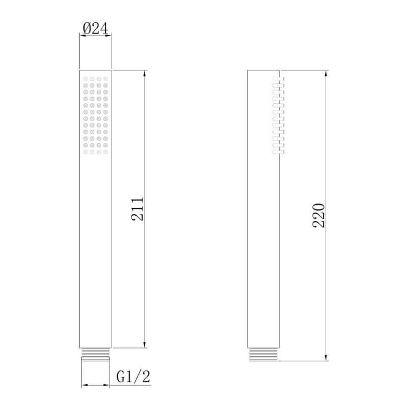 Душевая лейка Abber AF0051G золотая