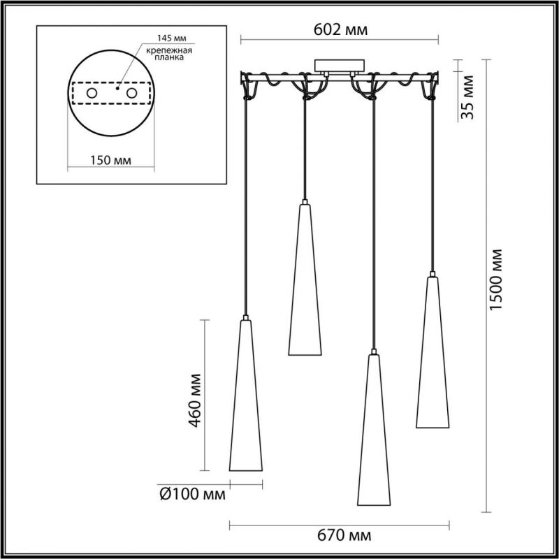 Люстра Odeon Light  глянц.темн.хром/прозрачный/металл/стекло LED 42W 3000K 4167Лм LUMP 5044/42L