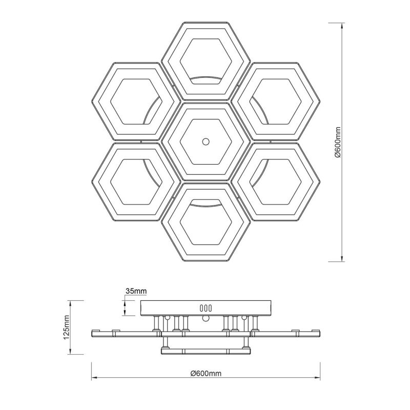 Потолочный светильник Escada Hexagon 10204/7LED фото 7