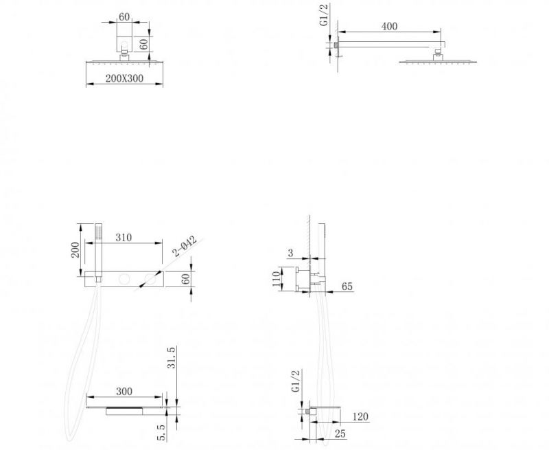 Душевая система ABBER Rund AF8750B, черная матовая фото 3