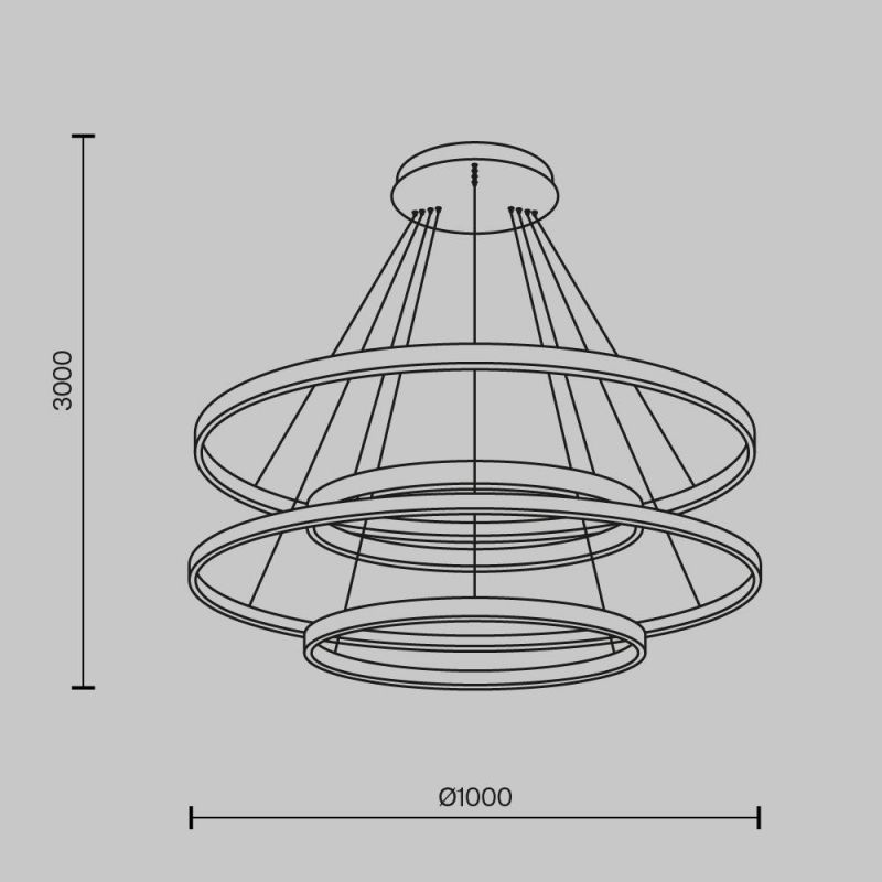 Подвесной светильник Maytoni Rim MOD058PL-L174BSK фото 3