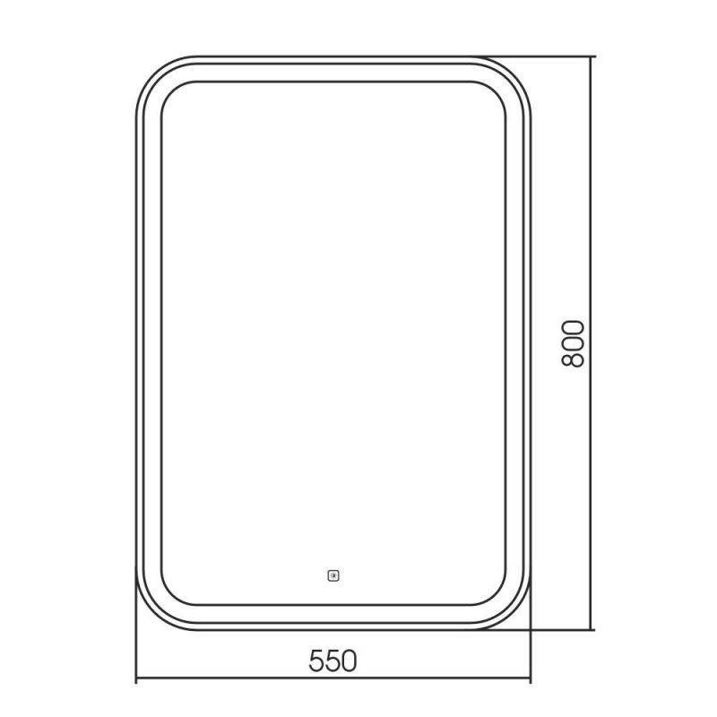 Зеркало ABBER See AG6106S, 55х80 см, с подсветкой