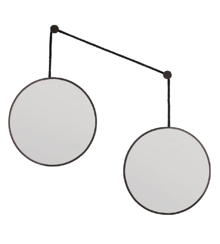 Зеркала Art Mirror по 40см Balance S Black на черном шнуре BD-3148674 фото 1
