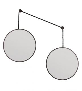 Зеркала Art Mirror по 40см Balance S Black на черном шнуре BD-3148674