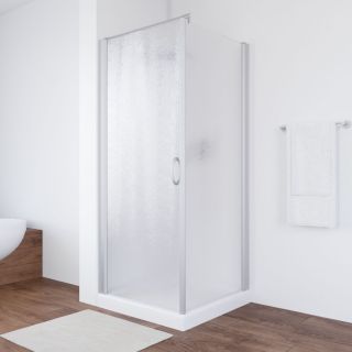 Душевой уголок Vegas Glass EP-Fis 80 07 02 R, 80х80 см, профиль хром, стекло шиншилла