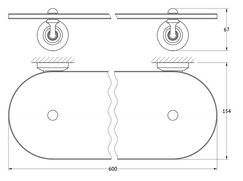 Полка с держателями 60 cm 3SC Stilmar STI 015