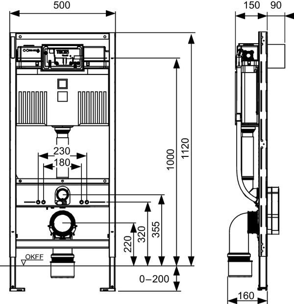 Инсталляция для унитазов-биде Tece TECEprofil 9300379 фото 2