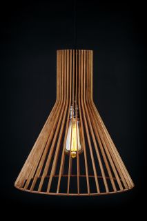 Подвесной деревянный светильник Woodshire Конус 2040b