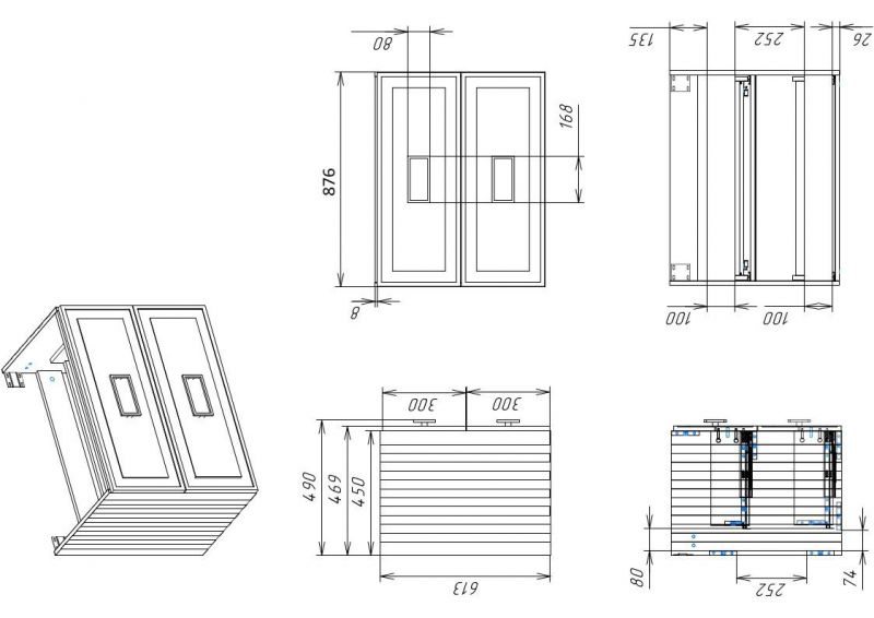 Тумба под раковину La Fenice Cubo Grigio TWIN серо-зеленая 90 FNC-01-CUB-G-90-2 фото 3