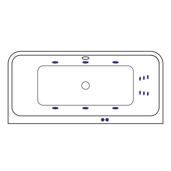 Акриловая ванна Excellent Arana WAEX.ARA18.LINE.BR 180x85 с г/м, бронза