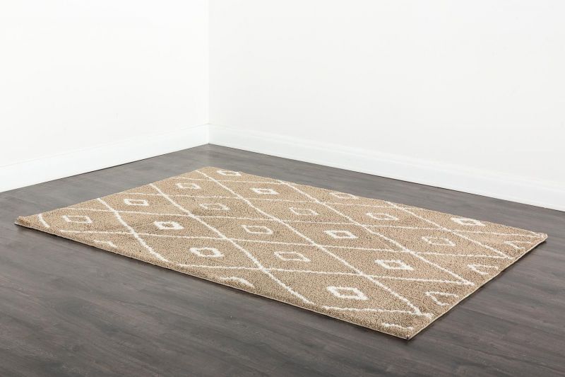Бельгийский ковер из вискозы и акрила Carpet «ECO TOUCH» 79808-BGE-WHT 160 x 230 см фото 3
