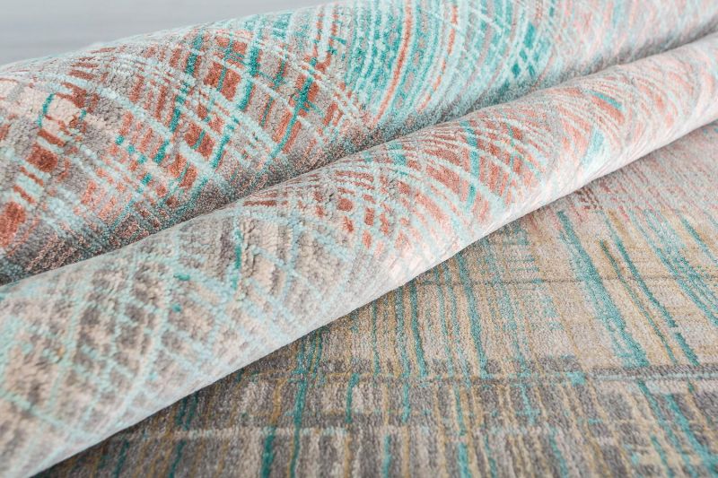 Индийский ковер из шерсти и бамбукового шёлка Carpet «UNSTRING» SRB701-IVR-LSEA-MIST 305 x 424 см фото 4