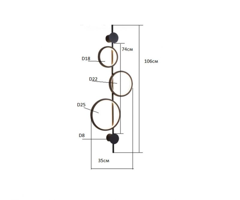 Бра Led Kink Light Адами 40w (4000K) 2210,19