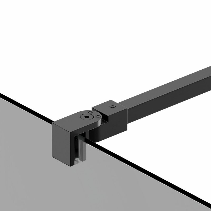 Душевая перегородка Berges SKY BLACK 064014, 100x200 см, профиль черный матовый, стекло тонированное фото 4