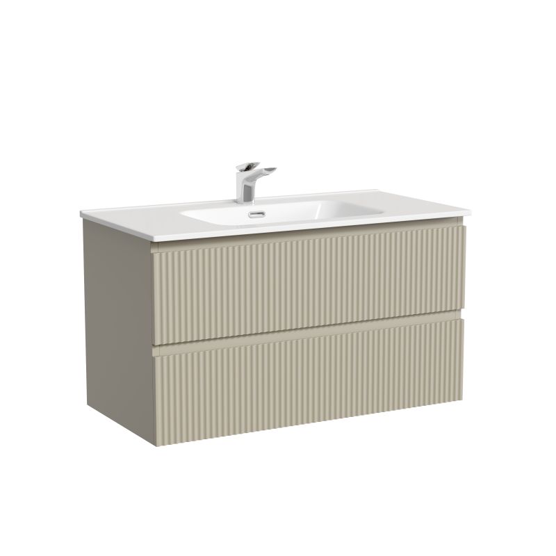 Тумба под раковину подвесная SANCOS SNOB R SNR90CE Beige Soft 89 см R фото 1