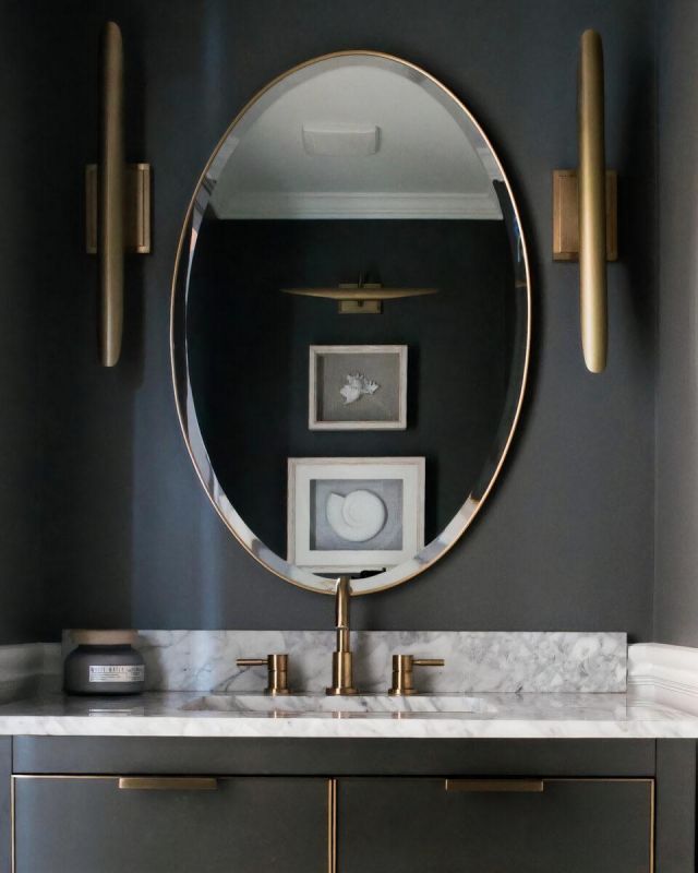 Золотое овальное зеркало LH Mirror Home “Хоган” BD-3117701 фото 2