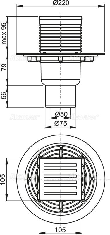 Сливной трап AlcaPlast APV203