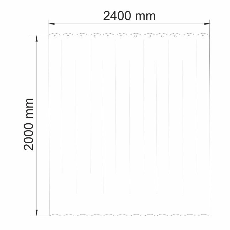 Шторка для ванной WasserKRAFT Vils SC-10103 200х240 бежевая