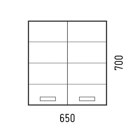 Шкаф подвесной Corozo Денвер SD-00000561 65х70 см