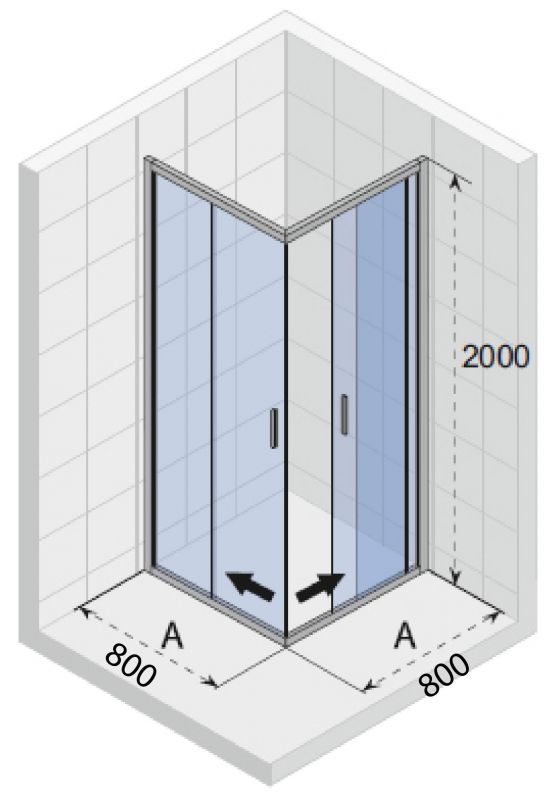 Душевой уголок Riho HAMAR 2.0 G007004120 80х80 см.