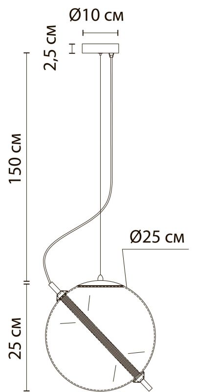 Светильник подвесной Arte Lamp HOLLY A3225SP-1PB