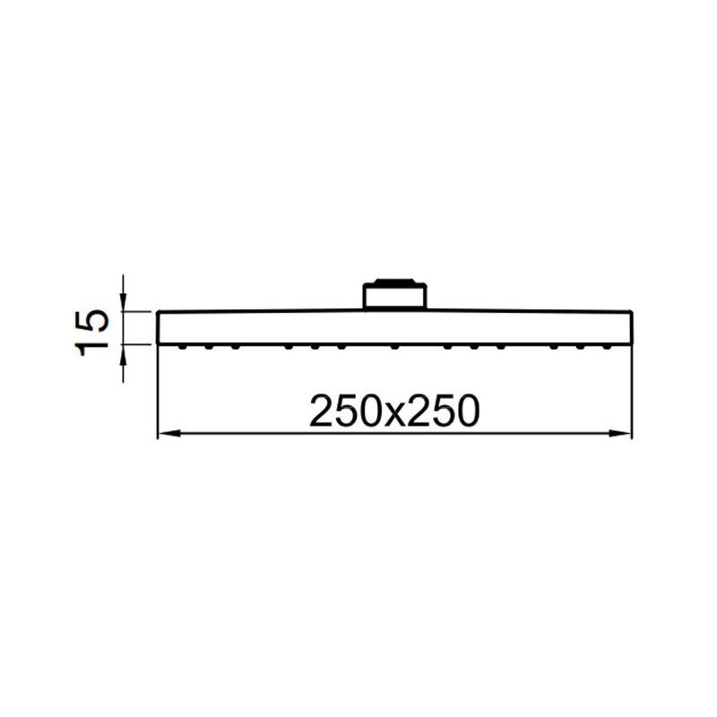 Верхний душ Webert AC1012345BRASS, никель глянцевый