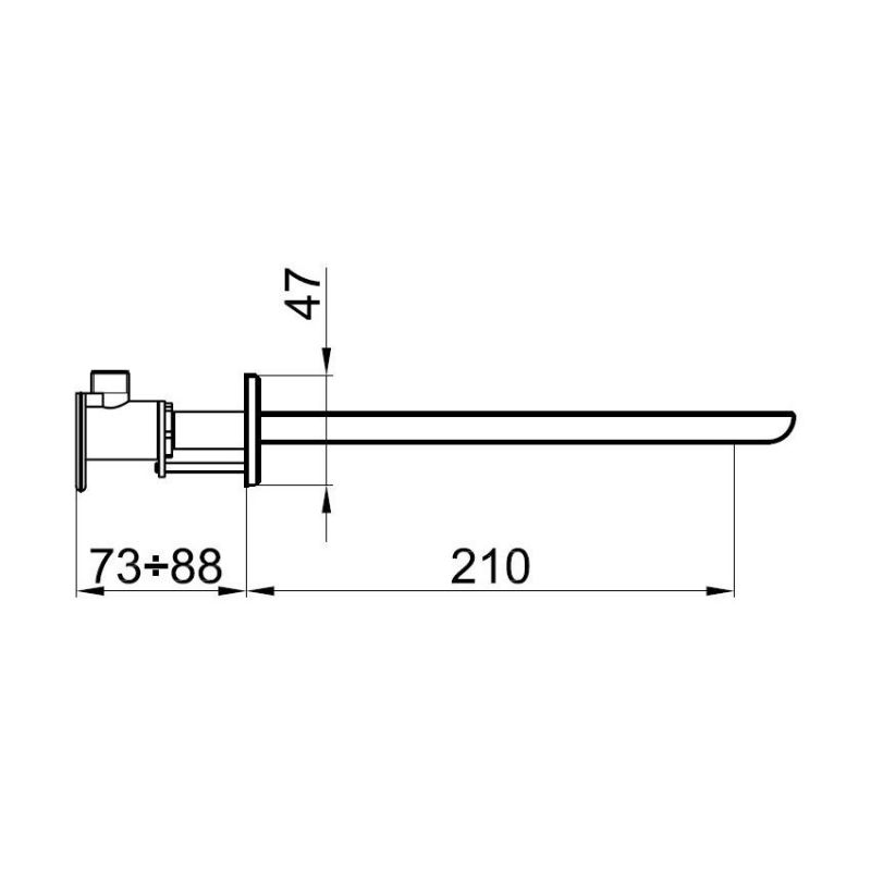 Излив Webert Wolo AC0324564, черный/хром