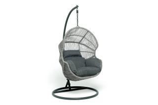 Подвесное кресло 4SIS Апулия из искусственного ротанга, серого цвета BD-3128342