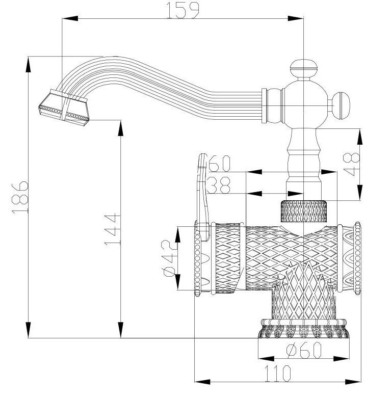 Смеситель для раковины Zorg A 413U-SL