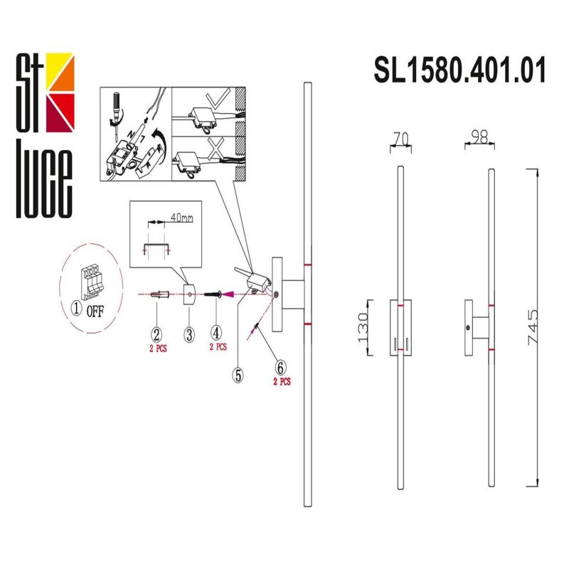 Бра ST Luce RALIO SL1580.401.01