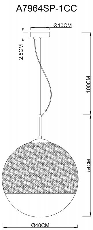 Подвесной светильник Arte Lamp JUPITER chrome A7964SP-1CC