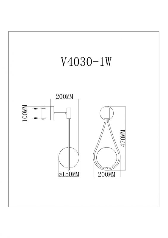 Светильник Moderli V4030-1W