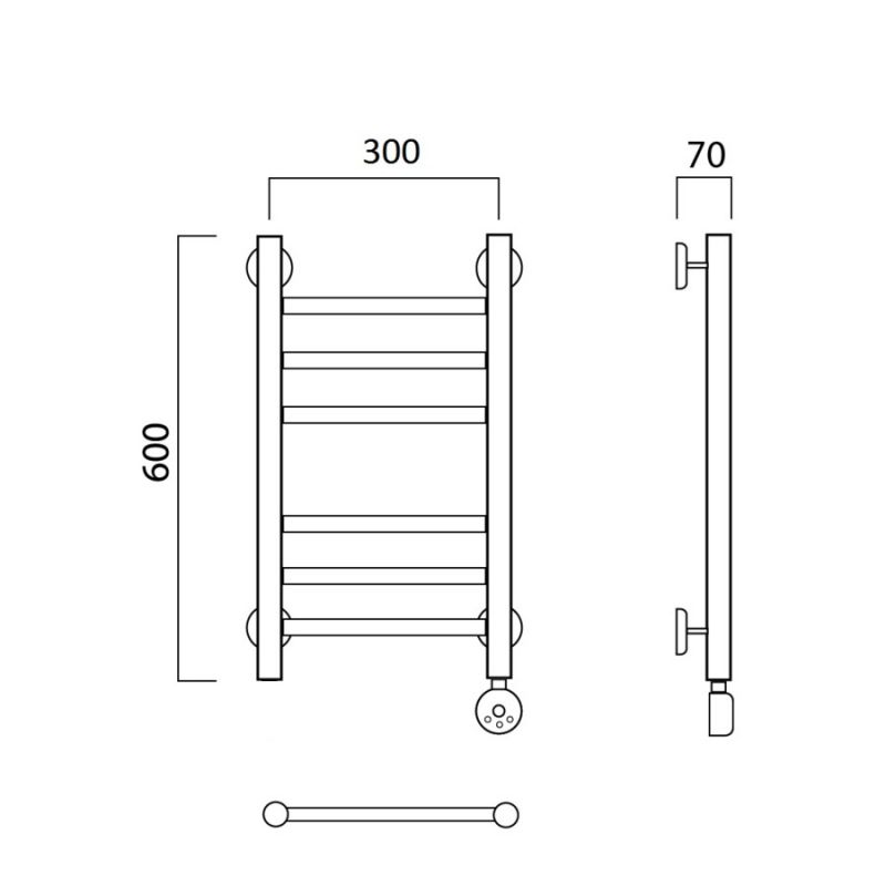 Полотенцесушитель электрический Aquanerzh Прямая 00-12A6030_R